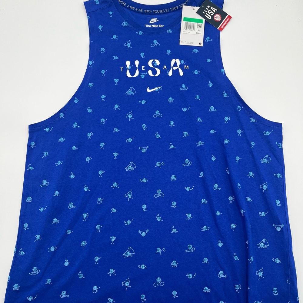 Nike Royal Blue Team USA Graphic Tank